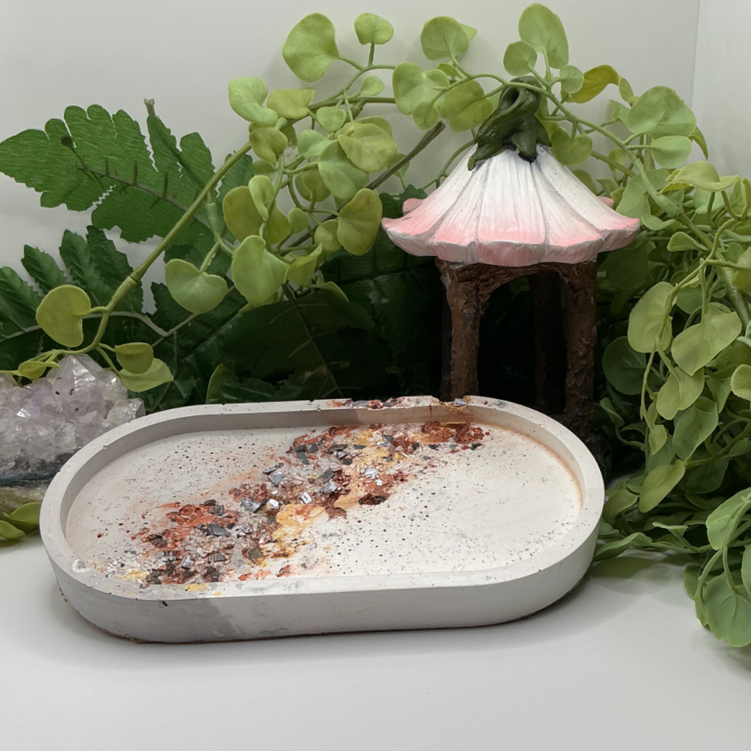 Oval Geode Trinket Tray - Medium
