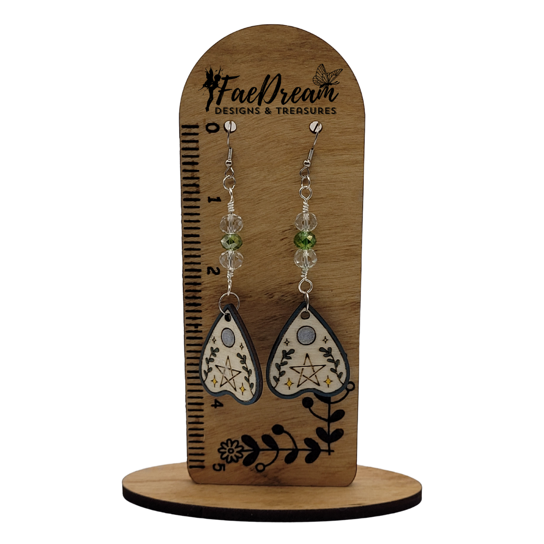 Hand made wooden earrings