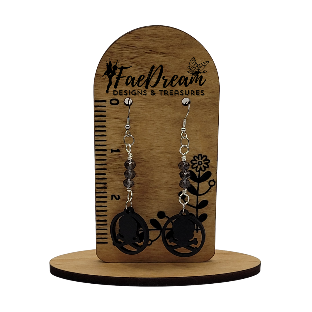 Hand made wooden earrings