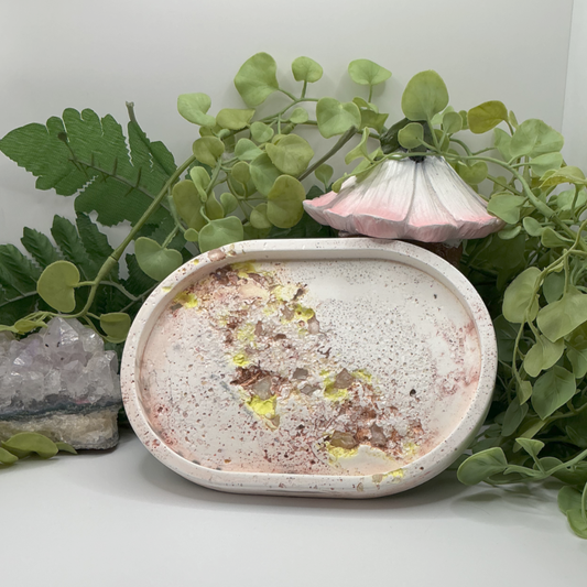 Oval Geode Trinket Tray - Small