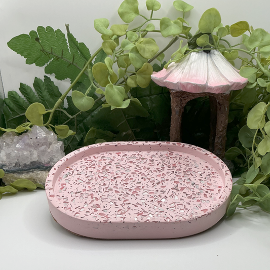Oval Mirror Trinket Tray - Small
